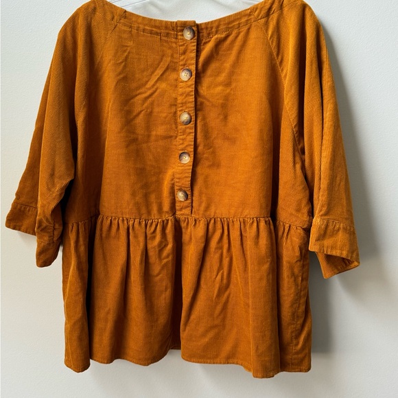 Anthropologie Maeve Top Corduroy Maria Babydoll Short Fall Boho - Picture 4 of 5